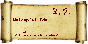 Waldapfel Ida névjegykártya